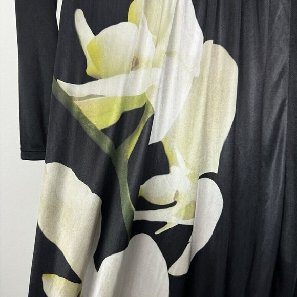 Altuzarra for Target Black Orchid Long Sleeve Satin Maxi Dress  Size Medium - Picture 2 of 6